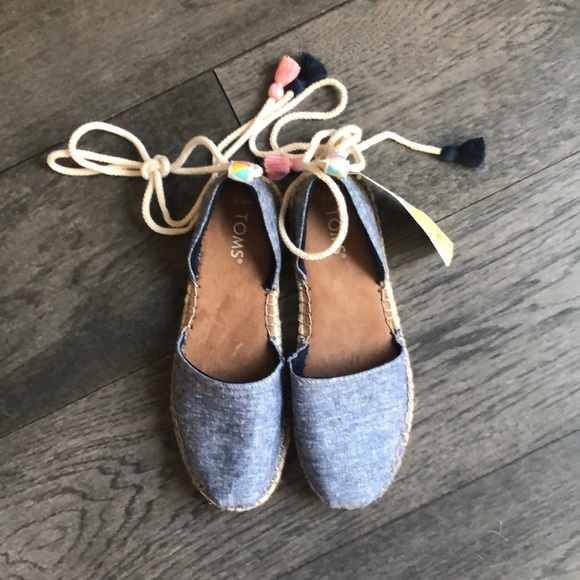 Toms | Shoes | Toms Womans Blue Katalina Espadrilles | Poshmark